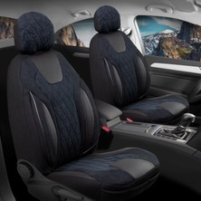 Fresh Start Subaru Forester Uyumlu Süet Oto Koltuk Kılıfı Ön Arka Set Siyah Siena Serisi Fs