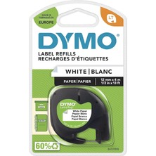 Dymo Letratag Şerit Kağıt 12 mm * 4 mt Beyaz (59421)