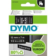 Dymo D1 Yedek Şerit 12 mm * 7 mt Siyah/beyaz (45021)