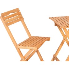 Nar Sokağı Bahçe Takımı Pita 4+1 Ahşap Bahçe Balkon Bistro Set