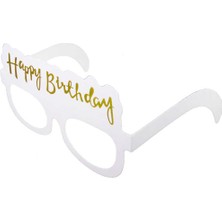 Hayaller Dükkanı Gözlük Maske Varak Happy Birthday Altın Pk:8