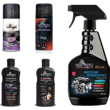 Ebrayn Motor Temizleyici + Klima Hava Temizleyici +Lastik Losyon+ Torpido Losyon +Oto Parfüm-Ebrayn 5 Parça