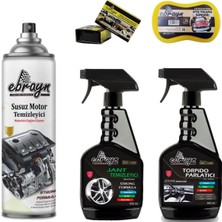 Ebrayn Susuz Motor Temizleyici+Jant Temizleyici+Torpido Parlatıcı +2AD Göğüs Parlatıcı+Sünger-6parça