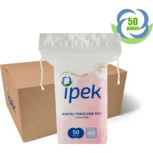 Ipek Makyaj Temizleme Pamuğu Kare 50'li 50 Paket