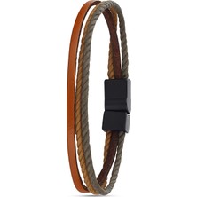 Forentina Kahverengi Deri Erkek Bileklik PS3082