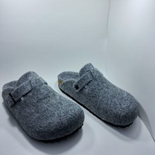 Markapabuc Gri Keç Keçe Terlik