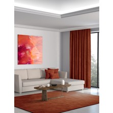 PERLE HOME DAİLY SERİES KİREMİT RENGİ ADA FON PERDE
