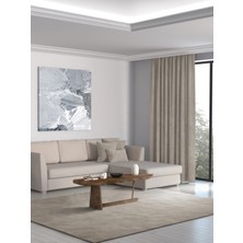 Perle Home Daily Series Taş Rengi Ada Fon Perde