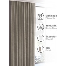 Perle Home Daily Series Taş Rengi Ada Fon Perde