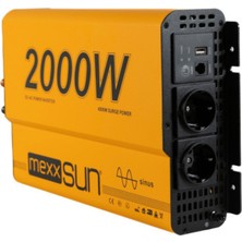 Mexxsun 12V VOLT-2000W Watt Tam Sinus Inverter (220V Çevirici)