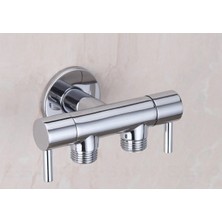 Yapıtaşı YT204 Nirvana Krom Çift Çıkışlı Taharet Musluğu Ara Musluk Aç Kapa