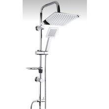Tekno Trust Beyazsu Krom Lüx Tepe Yağmurlama Duş Banyo Seti Robotu Prinç Yönlendiricili Kireç Öneleyicili