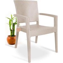 Nar Sokağı Zeugma Kapiçino 90X90 cm Camlı Rattan Bahçe Balkon Masa Takımı