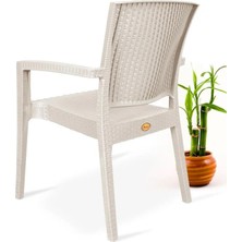 Nar Sokağı Zeugma Kapiçino 90X90 cm Camsız Rattan Bahçe Balkon Masa Takımı