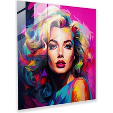 Painted Anarchy Ikonik Ifade Cam Baskı - Pop Art Portre Cam Duvar Sanatı Ev Dekorasyonu, 30X30