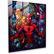 Painted Anarchy Marvel Vitray Baskı - Marvel, Marvel, Cam Duvar Sanatı, Cam Baskı, 50X50