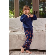 Zeyland Kız Çocuk Yazı Nakışlı Pijama Takımı