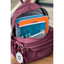 Nemo Bags Bordo Orta Boy Sırt Çantası Okul Çantası Laptop ve Seyahat Çantası Su Geçirmez Spor