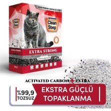 Clean Step Extra Strong Aktif Karbonlu Ince Taneli Topaklanan Bentonit Kedi Kumu 10 Lt