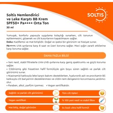 Soltis Nemlendirici ve Leke Karşıtı Bb Krem SPF50+ Pa++++ Orta Ton, 30 ml