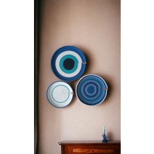 Home Decors By Özlem 3 Lü Dekoratif Bohem Hasır Tabak Duvar Tabağı Moda Salon Duvar Dekor Handmade