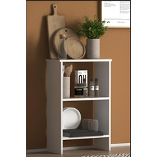 GKE Mutfak Banyo Dolabı Rafı Çok Amaçlı Organizer Raflar Ahşap Raflı