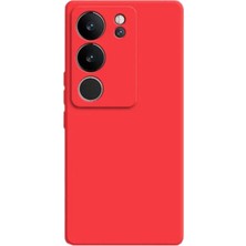 Caseart Vivo V29 5g Kapak Içi Kadife Kamera Korumalı Lansman Silikon Kılıf - Kırmızı