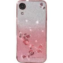 Seashell Digital Samsung Galaxy A03 Çekirdek Rhinestone Dekor Glitter Tpu Cep Çizgisi Altın Telefon Kılıfı (Yurt Dışından)