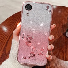 Seashell Digital Samsung Galaxy A03 Çekirdek Rhinestone Dekor Glitter Tpu Cep Çizgisi Altın Telefon Kılıfı (Yurt Dışından)