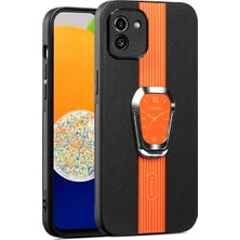 Seashell Digital Samsung Galaxy A03 Kadem (164.2 x 75.9 x 9.1mm) Pu+Tpu+Akrilik Orange Telefon Kılıfı (Yurt Dışından)