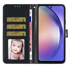 Seashell Digital Samsung Galaxy A32 4g (Ab rsiyonu) Işıltılı Pu Deri Tamamen Sarılmış Black Telefon Kılıfı (Yurt Dışından)