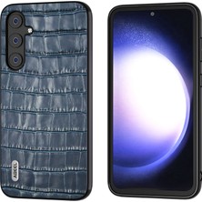 Seashell Digital Samsung Galaxy S23 Fe Cowhide Deri Kaplama Timsah Doku Tpu+Pc Telefon Kılıfı (Yurt Dışından)