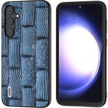 Seashell Digital Samsung Galaxy S23 Fe Mahjong Doku Doku Çizgiye Karşı Orijinal Inek Deri+Pc+Tpu Cep Telefon Kılıfı (Yurt Dışından)