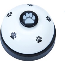 Longbangdian Shop Beyaz Stil 7.2cm x 5cm Pet Eğitim Oyuncakları Metal Zil Düğmesi Clicker Hayvan Interaktif Oyuncak Kedi Köpek Ses Eğitmeni Pet Stres Eğitim Aracı 5 Renk (Yurt Dışından)