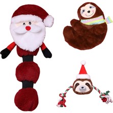 Longbangdian Shop A3 Stili Pet Köpek Noel Peluş Squeak Oyuncak Çiğneme Oyuncak Küçük Orta Köpekler Için Rahat Diş Taşlama Oyuncakları Isırmaya Dayanıklı Polyester (Yurt Dışından)