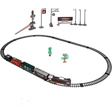 Apexma Oyuncak Sesli ve Işıklı Klasik Tren Seti 26 Parça - Klasik Model Tren Demiryolu Set 26 Parça