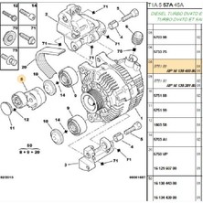 Psa Gergi Kütüğü 206 407 Partner C3 C5 Xsara Berlingo (1613840380-T38371-25405907)