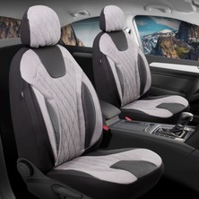 Fresh Start seat Toledo Uyumlu Süet Oto Koltuk Kılıfı Ön Arka Set Gri Siena Serisi Fs