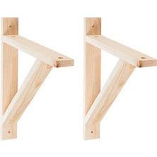 De Mavera Ahşap Raf Ayağı Duvar Rafı Desteği 5 Adet Raf Ayagı 5