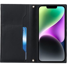 Xstep Case Apple Phone 14 Için Artı Tam Koruma Eşkenar Dörtgenli Telefon Kasası Stand Pu Deri Fermuar Cep Flip Cüzdan Omuz Kayışı ile Telefon Kılıfı (Yurt Dışından)