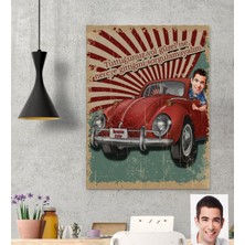 BK Kişiye Özel Retro Karikatür  Kanvas Tablo  50X70 cm