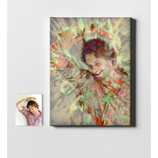 BK Kişiye Özel Soyut Tasarımlı Kanvas Tablo (50 x 70 Cm.) 2