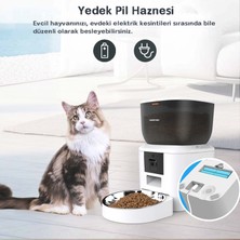 Haustier QQ029 Kameralı 1080P Gece Görüş, Akıllı Kedi Köpek Mama Kabı, 2.4ghz/5ghz, 4lt, Metal Kase