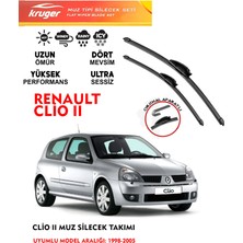 Kruger Renault Clio 2 1998 - 2005 Muz Silecek Seti