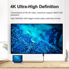 Chihiro586 - 9278 USB C - HDMI Kablo Adaptörü 4K 60Hz Kablo Adaptörü Thunderbolt 3 Için Android Telefon MacBook Chromebook Vb ile Uyumlu (Yurt Dışından)