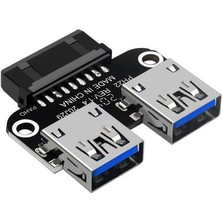 Chihiro586 - 9278 20PIN Çift Usb3.0 Adaptör Connverter Masaüstü Anakart 19 PIN/20P Başlık 2 Bağlantı Noktalı USB Dişi Konnektör, PH22 (Yurt Dışından)