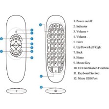 Chihiro586 - 9278 Mini Hava Fare Fly Air Fare Kablosuz Klavye Airmouse 9.0 8.1 Android Tv Kutusu/pc/tv Akıllı Tv Mini 2.4g(W1) (Yurt Dışından)