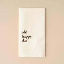 Bella Maison Oh Happy Day 100'LÜ Peçete Beyaz (33X33 Cm)