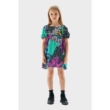 Tyess Kız Çocuk Desenli Elbise 23PFWTJ4901