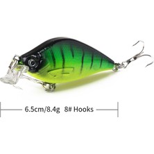 Tlg Shop No.4 Tarzı Hengjıa Lazer Crankbait Minnow Balıkçılık Cazibesi 6.5cm 8.4g Pesca Hooks Balık Wobbler Mücadele (Yurt Dışından)